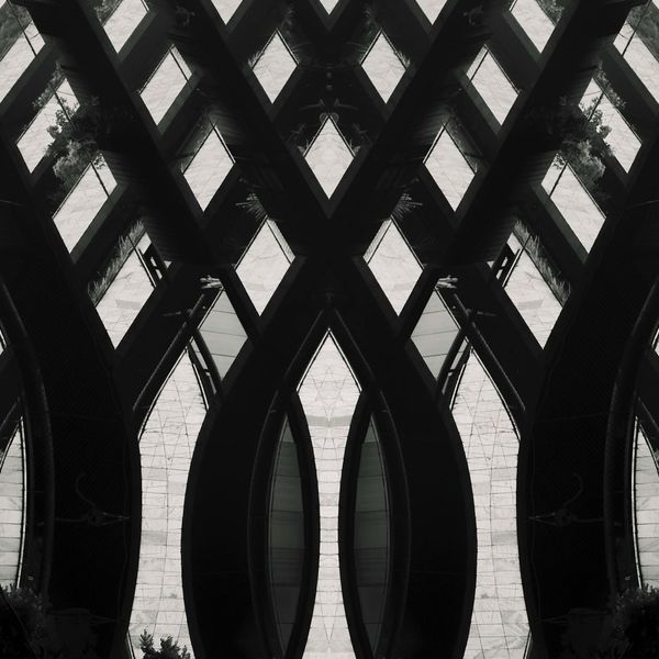 Symmetrical abstract lines representing focus and order